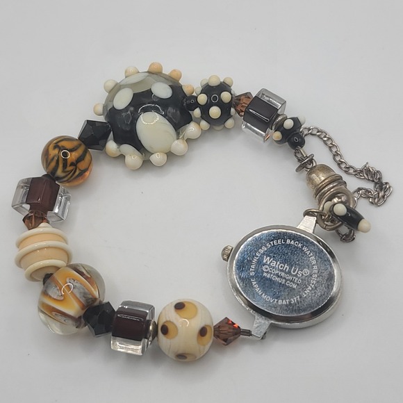Lamp Work Beaded Ladies Watch Watch This NEEDS BATTERY - Picture 7 of 9